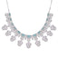 Rhodium Plated Vivid Sage Necklace Set