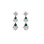Rhodium Plated Elysian Emerald Necklace Set