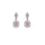 Rhodium Plated Pink Whisper Necklace Set