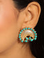 Turquoise Crescent Earrings