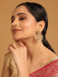 22K Gold Plated Kundan Chandbali Pearl Elegance Earrings