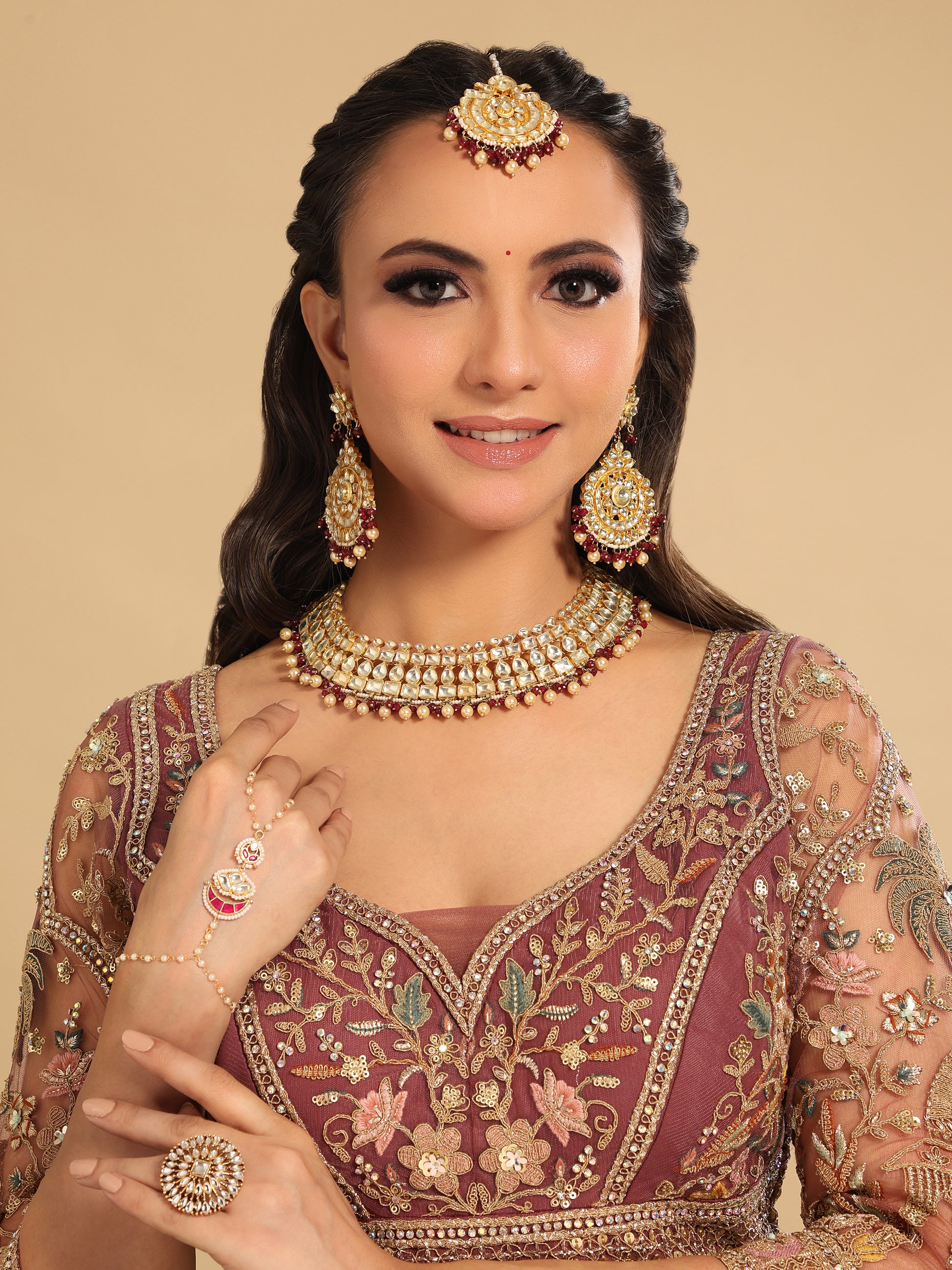 22K Gold Plated Imperial Bridal Necklace Set