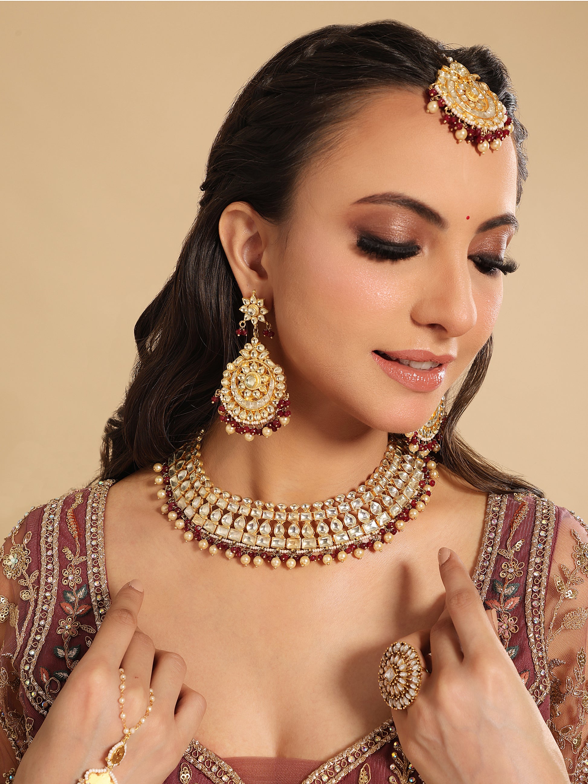 22K Gold Plated Imperial Bridal Necklace Set