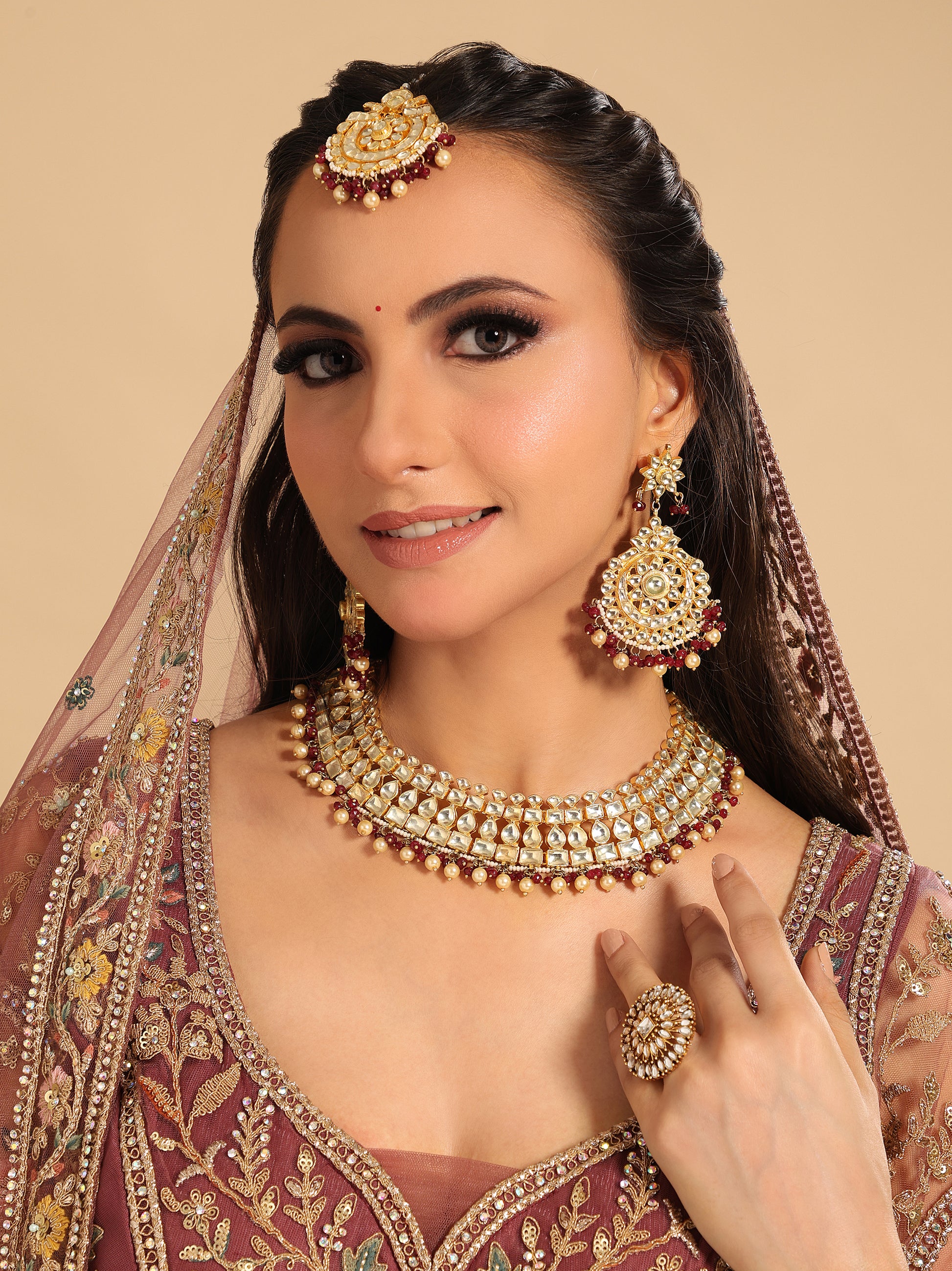 22K Gold Plated Imperial Bridal Necklace Set