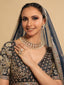 22K Gold Plated Phoolkari Kundan Bridal Necklace Set