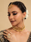 22K Gold Plated Aurea Pearl Bridal Choker Necklace Set