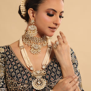 22K Gold Plated Grandiose Bridal Necklace Set