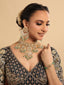22K Gold Plated Royal Meadow Bridal Choker Necklace Set