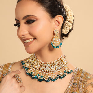 22K Gold Plated Mayirah Bridal Necklace Set