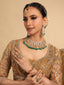 22K Gold Plated Arc Drops Bridal Necklace Set
