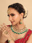 22K Gold Plated Sage Gleam Set Bridal Necklace Set