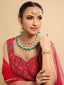 22K Gold Plated Sage Gleam Set Bridal Necklace Set