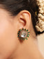 22K Gold Plated Prism Blossom Stud Earrings