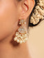 22K Gold Plated Pearl Chandelier Drop Earrings