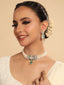22K Gold Plated Mystic Pearl Charm Choker Necklace Set