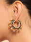 Kanika Floral Hoop Earrings