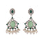Olive Glow Drop Earrings