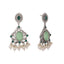 Olive Glow Drop Earrings