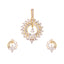 American Diamond Serene Swirl Pendant Set