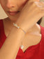 American Diamond Glow Pearl Drop Bracelet
