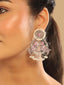 Rosy Wing Chandbali Earrings