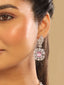 Rhodium Plated Pink Whisper Necklace Set