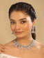 Rhodium Plated Vivid Sage Necklace Set