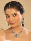 Rhodium Plated Imperial Sage Necklace Set