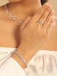 Rhodium Plated Soft Bloom Necklace Set