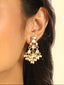 22K Gold Plated Ivory Dusk Kundan Earrings