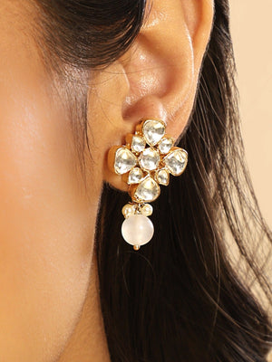 22K Gold Plated Kundan Paradise Stud Earrings
