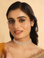 22K Gold Plated Kundan Refined Sleek Choker Necklace