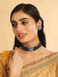 Zircon Floral Grace Blue Necklace Set