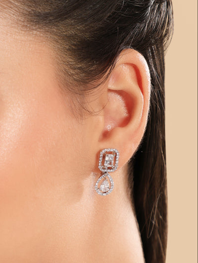 American Diamond Chic Mini Drop Earrings