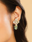 22K Gold Plated Kundan Paradise Green Studs