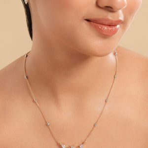 American Diamond Blissful Minimal Necklace Set
