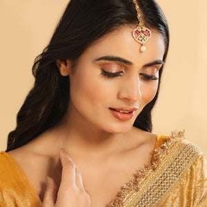Pearl & Enamel Grace Minimal Maang Tikka