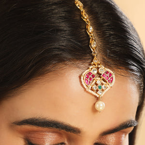 Pearl & Enamel Grace Minimal Maang Tikka