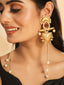 Serene Cascade Peach Dangler Earrings