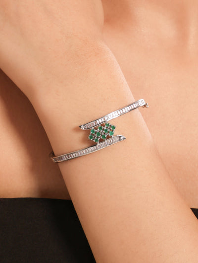 American Diamond Sage Glint Openable Bracelet