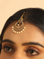 18K Gold Plated Ethereal Pearl Drops Maang Tikka