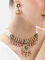 Gold Plated Royal Emerald Choker Set