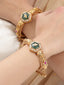 Gold Plated Emerald Heritage Bangle Set