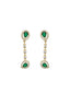 Nuyug Emerald Lariat Necklace Set