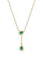 Nuyug Emerald Lariat Necklace Set