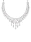 Petal Dewdrop American Diamond Necklace