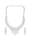Petal Dewdrop American Diamond Necklace