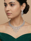 Petal Dewdrop American Diamond Necklace