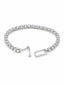 Nuyug Oval Solitaire Diamond Silver Tennis Bracelet