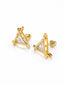 Nuyug Triangle Solitaire Statment Studs